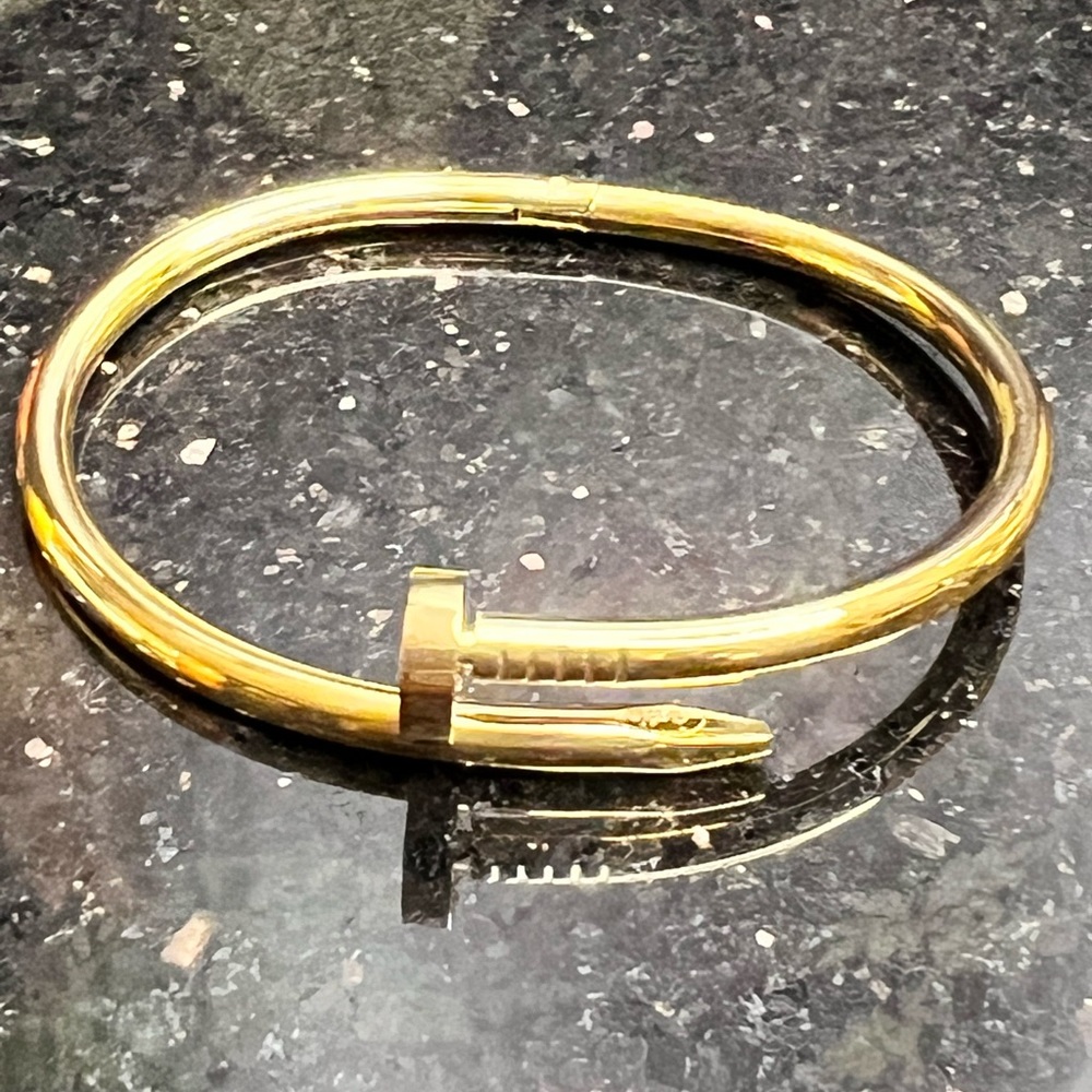 New 14k gold plated Nail Bracelet